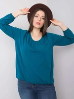 Larger size blouse made of sea cotton