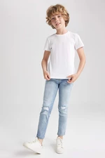 DEFACTO Chlapčenské úzke džínsy s roztrhanými detailmi