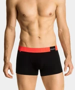Pánské boxerky ATLANTIC PREMIUM s mikromodal - černé/oranžové
