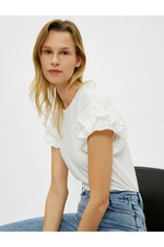 Koton T-Shirt - Ecru - Regular fit