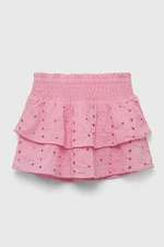 Dětská bavlněná sukně Abercrombie & Fitch růžová barva, mini