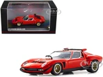 Lamborghini Miura SVR Red with Black Accents and Gold Wheels 1/43 Diecast Model Car by Kyosho