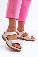 Pohodlné dámské sandály na suchý zip Silver Iphiope