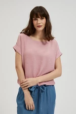 Dámské tričko MOODO - pudrová růžová