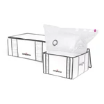 Tekstylne pojemniki do przechowywania ubrań zestaw 2 szt. próżniowe/usztywniane 50x65x27 cm Life – Compactor