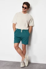 Trendyol Emerald Regular/Normal-Fit Textured 100% Cotton Shorts