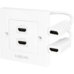 LogiLink AH0015 HDMI adaptér [1x HDMI zásuvka - 2x HDMI zásuvka] biela