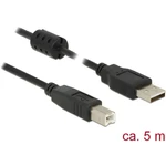 Delock #####USB-Kabel USB 2.0 #####USB-A Stecker, #####USB-B Stecker 5.00 m čierna s feritovým jadrom