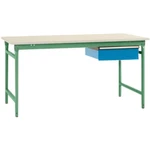 Manuflex BB5231.6011 Kompletný odkladací stolík BASIS stacionárny s melamínovou doskou + jednoduchá zásuvka, š xhxv: 100