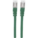 Intellinet 350662 RJ45 sieťové káble, prepojovacie káble CAT 6A S/FTP 15.00 m zelená fóliové tienenie, tienenie pletivom