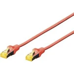 Síťový kabel RJ45 Digitus DK-1644-A-0025/R, CAT 6A, S/FTP, 25.00 cm, červená