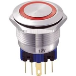 Tlačítko antivandal TRU COMPONENTS GQ22-11E/R/12V, 250 V/AC, 5 A, nerezová ocel, 1 ks