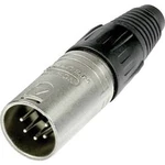 XLR kabelová zástrčka Neutrik NC 5 MX, rovná, 5pól., 3,5 - 8 mm, stříbrná