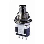 Tlačítkový spínač Knitter-Switch MPG 106D, 12,5 mm, 250 V/AC, 3 A, pájecí očka, 1x zap/zap