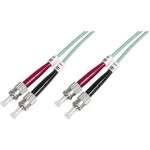 Optické vlákno kabel Digitus DK-2511-03/3 [1x ST zástrčka - 1x ST zástrčka], 3.00 m, tyrkysová