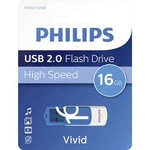USB flash disk Philips VIVID FM16FD05B/00, 16 GB, USB 2.0, modrá