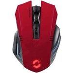 Optická herní myš SpeedLink Fortus Wireless SL-680100-BK-01, s podsvícením, ergonomická, červená, černá