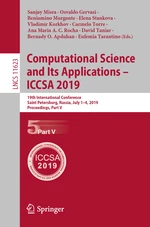 Computational Science and Its Applications â ICCSA 2019