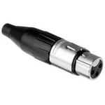 XLR konektor Amphenol AC3F spojka, rovná, pólů 3, černá, stříbrná, 1 ks