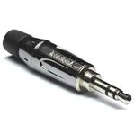 Jack konektor 3.5 mm Amphenol KS3PC-AU zástrčka, rovná, černá, chrom, 1 ks, stereo