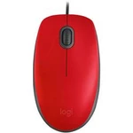 Optická Wi-Fi myš Logitech M110 SILENT 910-005489, integrovaný scrollpad, červená