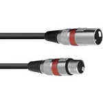 XLR kabel OMNITRONIC, 7,5 m, sw/rt, 3-pólový černá