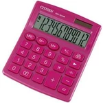 Citizen 7242526 stolní kalkulačka fialová Displej (počet míst): 12 na baterii, solární napájení (š x v x h) 102 x 124 x 25 mm
