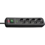 Zásuvková lišta Brennenstuhl 1153904314, Eco-Line, s vypínačem, 4x černá, CZ