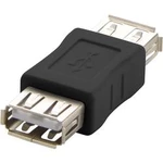 USB adaptér Renkforce 1x USB 2.0 zásuvka ⇔ 1x USB 2.0 zásuvka, černá