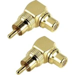 Cinch audio adaptér cinch zástrčka - cinch zásuvka Hama 44087, zlatá