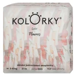 KOLORKY DAY Jednorázové EKO plenky květy M (5-8 kg) 21 kusů