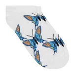 Wojas Bílé Dámské Bavlněné Ponožky S Motivem Motýlů