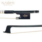 NAOMI Master 4/4 Carbon Fiber Violin Bow Green Silk Braided Carbon Fiber Stick Cupronickel Mounted Ebony Frog Durable Us