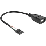 Delock #####USB-Kabel USB 2.0 #####Pfostenstecker 4pol. , #####USB-A Buchse 20.00 cm čierna UL certifikácia