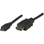 Manhattan HDMI prepojovací kábel #####HDMI-A Stecker, #####HDMI-Micro-D Stecker 2.00 m čierna 324427-CG Ultra HD (4K) HD