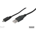 Digitus #####USB-Kabel USB 2.0 #####USB-A Stecker, #####USB-Micro-B Stecker 3.00 m čierna