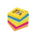 Post-it samolepiace poznámka 6546SR 76 mm x 76 mm  neónovo zelená, ultra modrá, ultra žltá, ultra ružová, neónovo oranžo