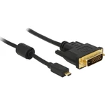 Delock HDMI / DVI káblový adaptér #####HDMI-Micro-D Stecker, #####DVI-D 24+1pol. Stecker 1.00 m čierna 83585 s feritovým