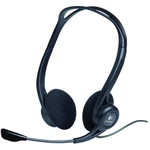 Logitech PC 960 headset k PC s USB káblový na ušiach čierna
