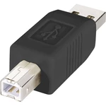 USB adaptér RENKFORCE 1x USB 2.0 zástrčka ⇔ 1x USB 2.0 zástrčka B, čierna, pozlátený