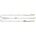 Cordial  audio káblový adaptér [1x jack zástrčka 3,5 mm - 2x jack zástrčka 6,35 mm] 3.00 m biela