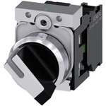 Siemens 3SU1150-2BF60-1BA0 otočný spínač kovový predný prstenec, vysoký lesk  čierna, biela 1 x 90 °  1 ks