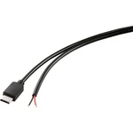 TRU COMPONENTS  napájací kábel Raspberry Pi [1x USB-C ™ zástrčka - 1x kábel, otvorený koniec] 1.00 m čierna