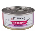 ALL ANIMALS Kočkopes konzerva steak z hovězí svaloviny 100 g