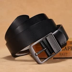 Jassy 110-170cm Men's Genuine Leather Business Casual Pin Buckle Adjustable Belt