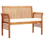 2-Seater Garden Bench with Cushion 47.2" Solid Acacia Wood