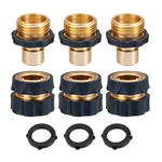 MATCC Garden Hose Quick Connector Fittings 3/4 inch GHT Water Hose Quick Connector Adapter Male and Female Connector 3 s