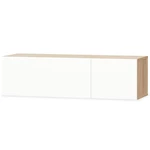TV Cabinet Chipboard 47.2"x15.7"x13.4" High Gloss White and Oak
