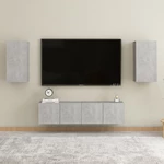 TV Cabinets 2 pcs Concrete Gray 12"x11.8"x23.6" Chipboard