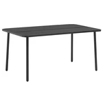 Garden Table Dark Grey 59.1"x35.4"x28.3" Steel